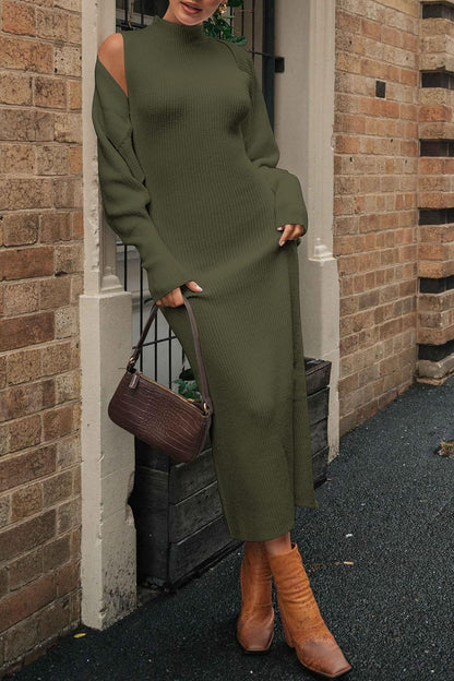 PRETTYGARDEN Women's Fall 2 Piece Outfits Knit Long Sleeve Cropped Cardigan Pullover Sweater Maxi Dress Sets Winter Clothing
