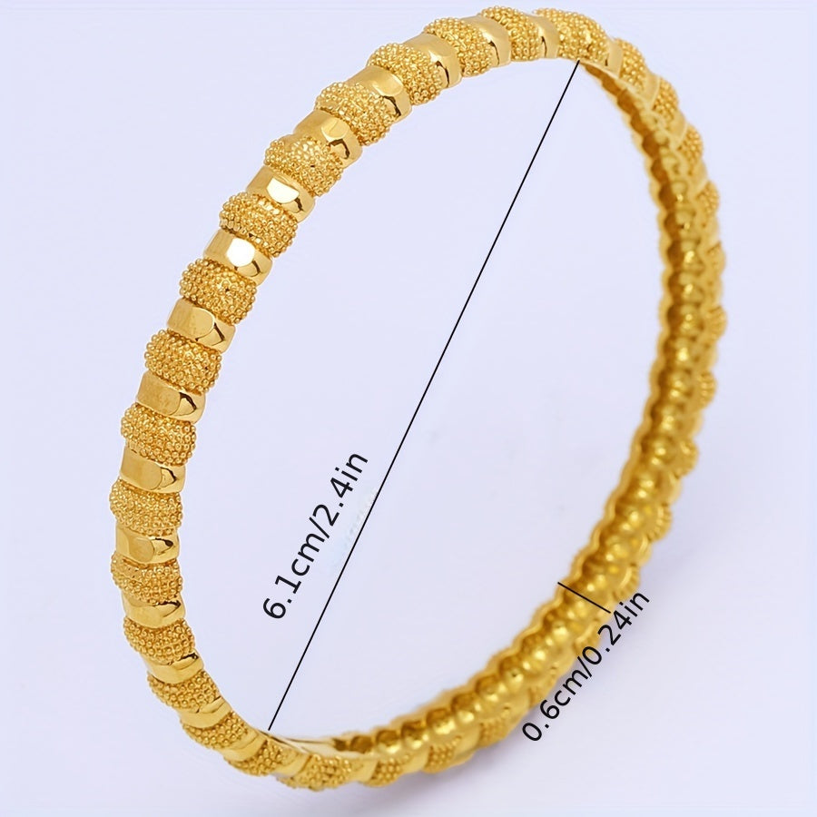 4pcs Golden-Plated Copper Adjustable Bangle