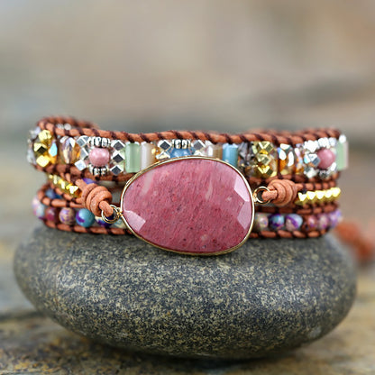 Hand-woven Natural Stone Bracelets For Women