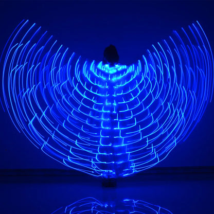 LED Wings Belly Dance Wings Isis Halloween Wings Prop Shining LED Lamp Wings Belly Dance Costumes Accessories Sticks Adult Child