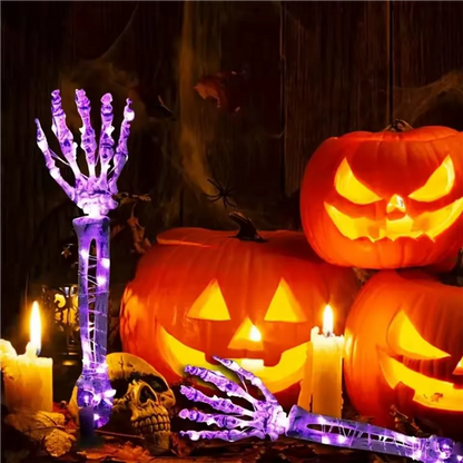 2PC Halloween Solar Garden Lights Outdoor Waterproof Ghost Hand LED Stake Lights Horror Atmosphere Decoration Lamp  For Festival