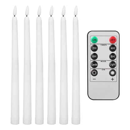 Flameless Taper Candles with Remote Control Flickering LED Candles Taper Warm White Light LED Candlesticks for Christmas Wedding