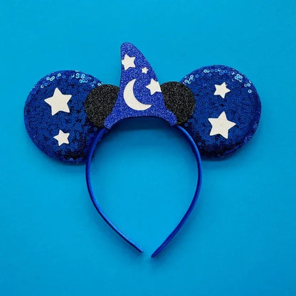 Disney Witch Bat Skeleton Ear Headband For Adults Kids Cosplay Halloween Hairband Women Girls Ghost Bows Party Hair Accessories