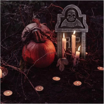 4pcs Foam Skeleton Rip Tombstone Halloween Party Decoration Grave Bat Horror House Prop Decor Ornament Halloween Party Supply