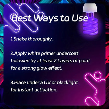 6PCS 25ml Fluorescent Paint Glow In The Dark Light Body Paint Face Painting for Party Halloween Event Makeup Club Makeup Xmas Gl