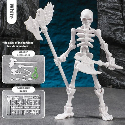  Skeleton Figure Action Skeleton Figurines With Multiple Accessories Realistic Movable Joints Model Statue For Christmas