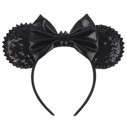 Disney Witch Bat Skeleton Ear Headband For Adults Kids Cosplay Halloween Hairband Women Girls Ghost Bows Party Hair Accessories