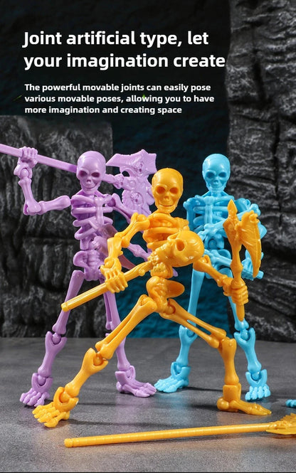  Skeleton Figure Action Skeleton Figurines With Multiple Accessories Realistic Movable Joints Model Statue For Christmas