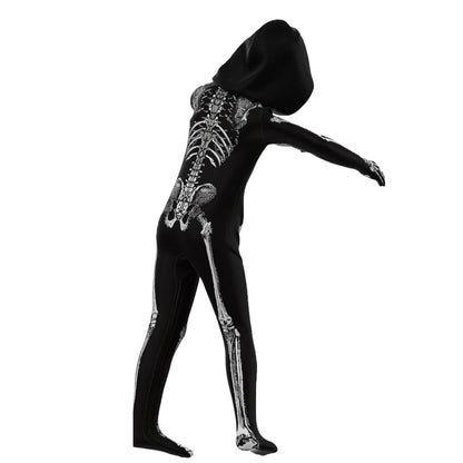 Scary Zombie Costume Cosplay Skeleton Skull Costume Suit Halloween Costume for Kids Adult Carnival Party Dress Up