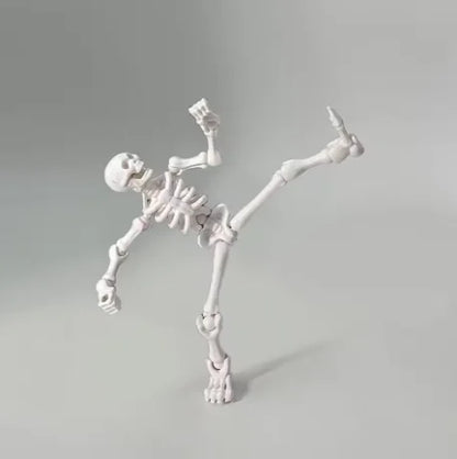 Skeleton Figure Action Skeleton Figurines With Multiple Accessories Realistic Movable Joints Model Statue For Christmas