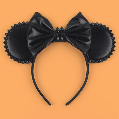 Disney Witch Bat Skeleton Ear Headband For Adults Kids Cosplay Halloween Hairband Women Girls Ghost Bows Party Hair Accessories