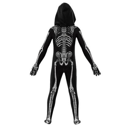 Scary Zombie Costume Cosplay Skeleton Skull Costume Suit Halloween Costume for Kids Adult Carnival Party Dress Up