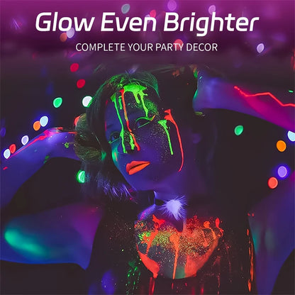 6PCS 25ml Fluorescent Paint Glow In The Dark Light Body Paint Face Painting for Party Halloween Event Makeup Club Makeup Xmas Gl