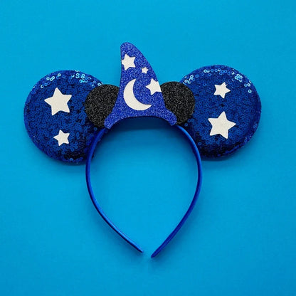 Disney Witch Bat Skeleton Ear Headband For Adults Kids Cosplay Halloween Hairband Women Girls Ghost Bows Party Hair Accessories