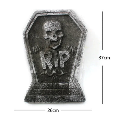 4pcs Foam Skeleton Rip Tombstone Halloween Party Decoration Grave Bat Horror House Prop Decor Ornament Halloween Party Supply
