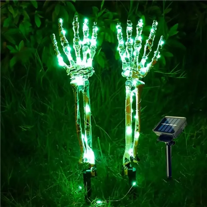 2PC Halloween Solar Garden Lights Outdoor Waterproof Ghost Hand LED Stake Lights Horror Atmosphere Decoration Lamp  For Festival