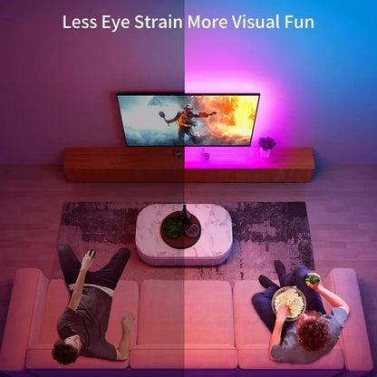 Smart RGB 5050 LED Wall Strip Lights Bluetooth Music Sync APP Remote Flexible Ribbon for TV Backlight Bedroom Home Party Decor