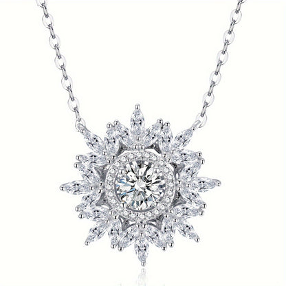 1ct Moissanite Snowflake Necklace