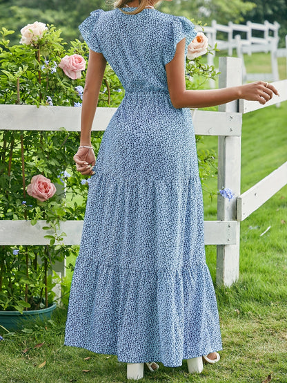 Floral V-Neck Maxi Dress