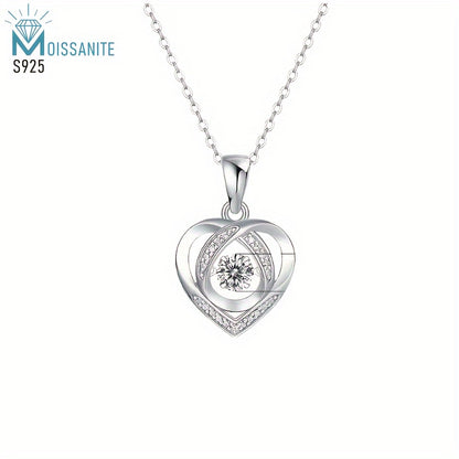S925 Sterling Silver Moissanite Pendant Necklace
