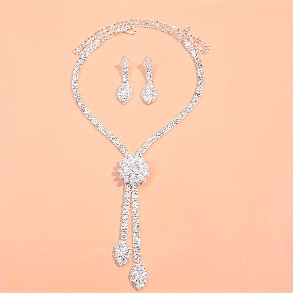 Elegant CZ Bridal Jewelry Set