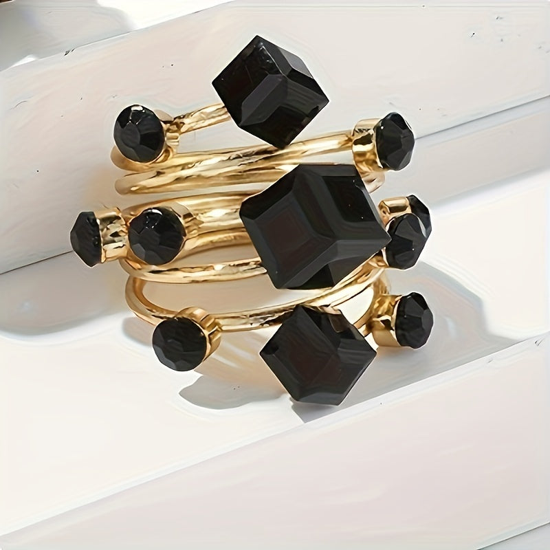 Exquisite Birthstone Stacking Ring