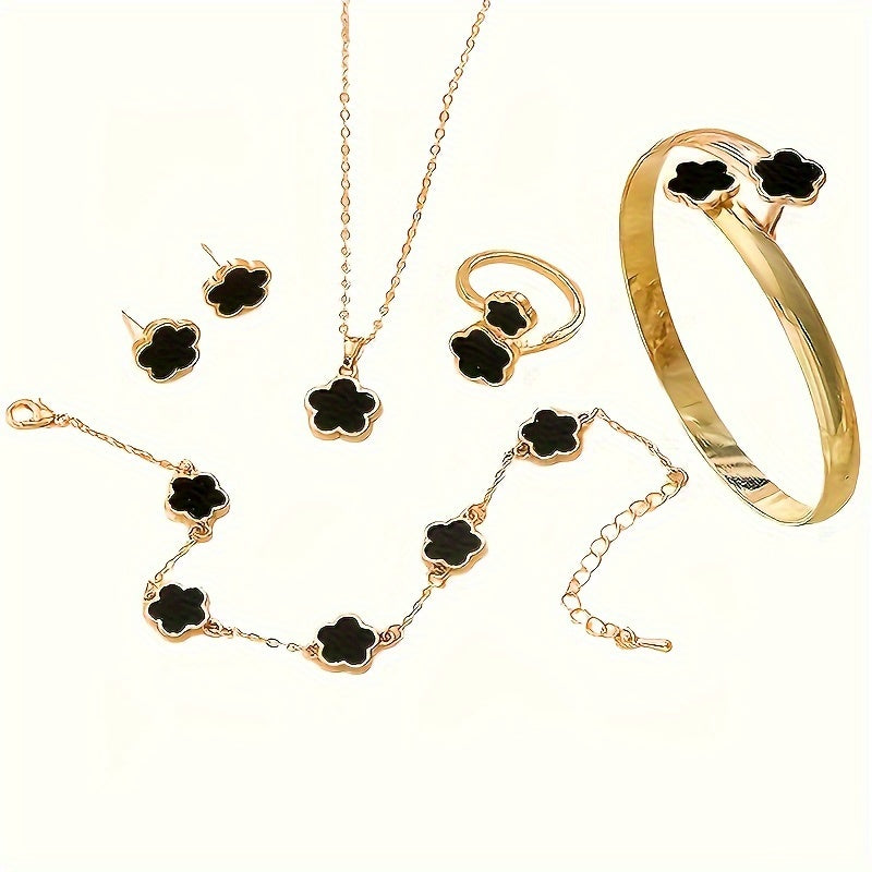 5-Piece Lucky Clover Jewelry Set