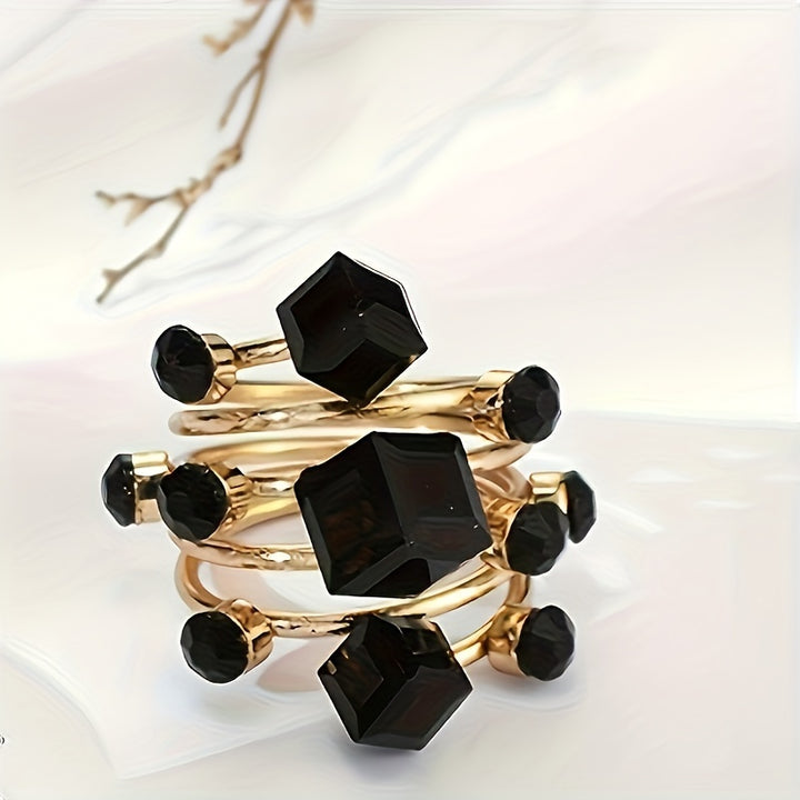 Exquisite Birthstone Stacking Ring