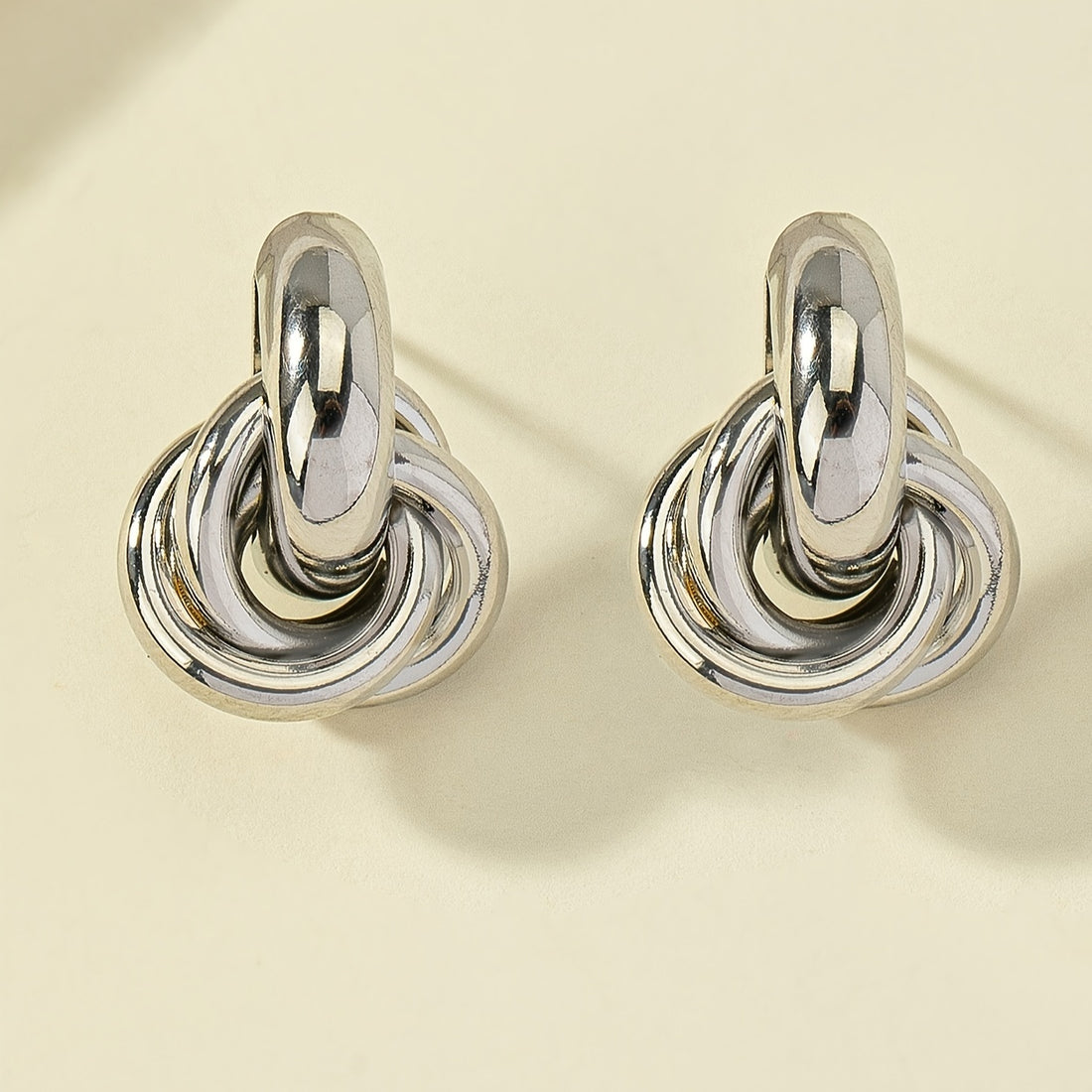 Unique Geometric Shape Wrapped Stud Earrings