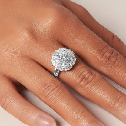  silver moissanite solitaire ring 