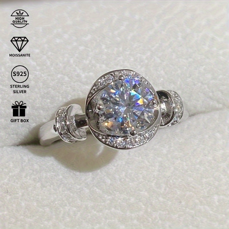 Elegant 1.0ct Moissanite Engagement Ring