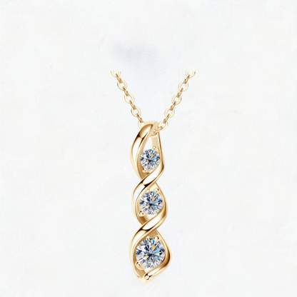 S925 Silver Moissanite Hexagram Pendant Necklace
