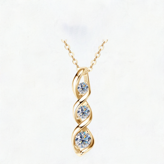 S925 Silver Moissanite Hexagram Pendant Necklace