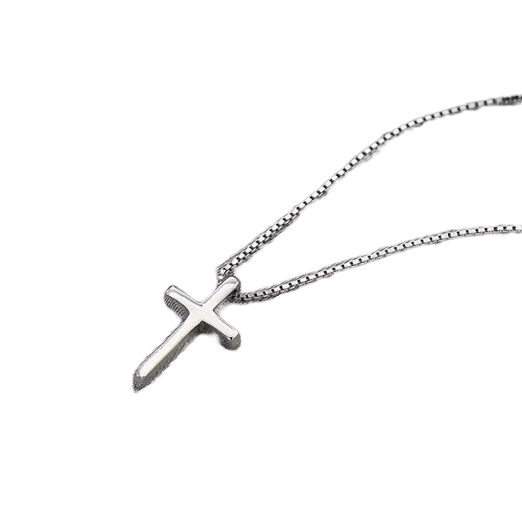 Sterling Silver Minimalist Cross Pendant Necklace