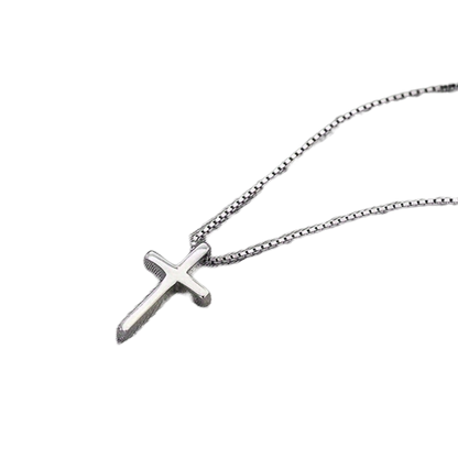 Sterling Silver Minimalist Cross Pendant Necklace