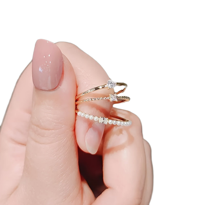 3pcs Elegant Stacking Rings