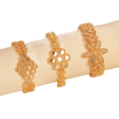 3-Piece Charm Bracelet Set: Elegant for Brides