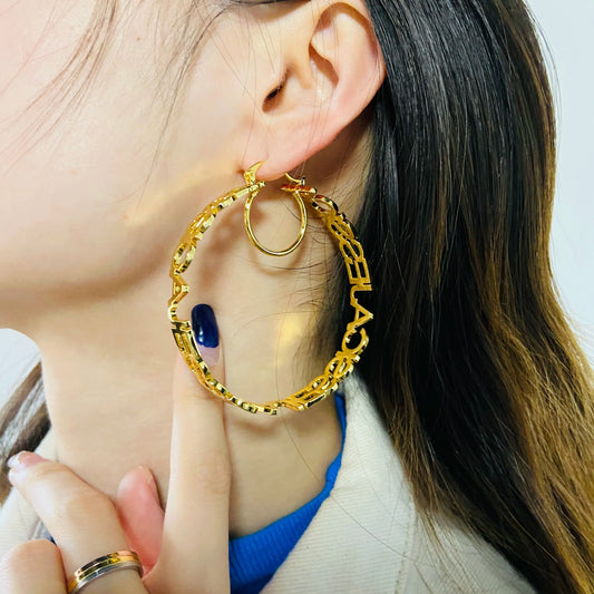 Custom Hoop Earrings With Name Earrings For Women